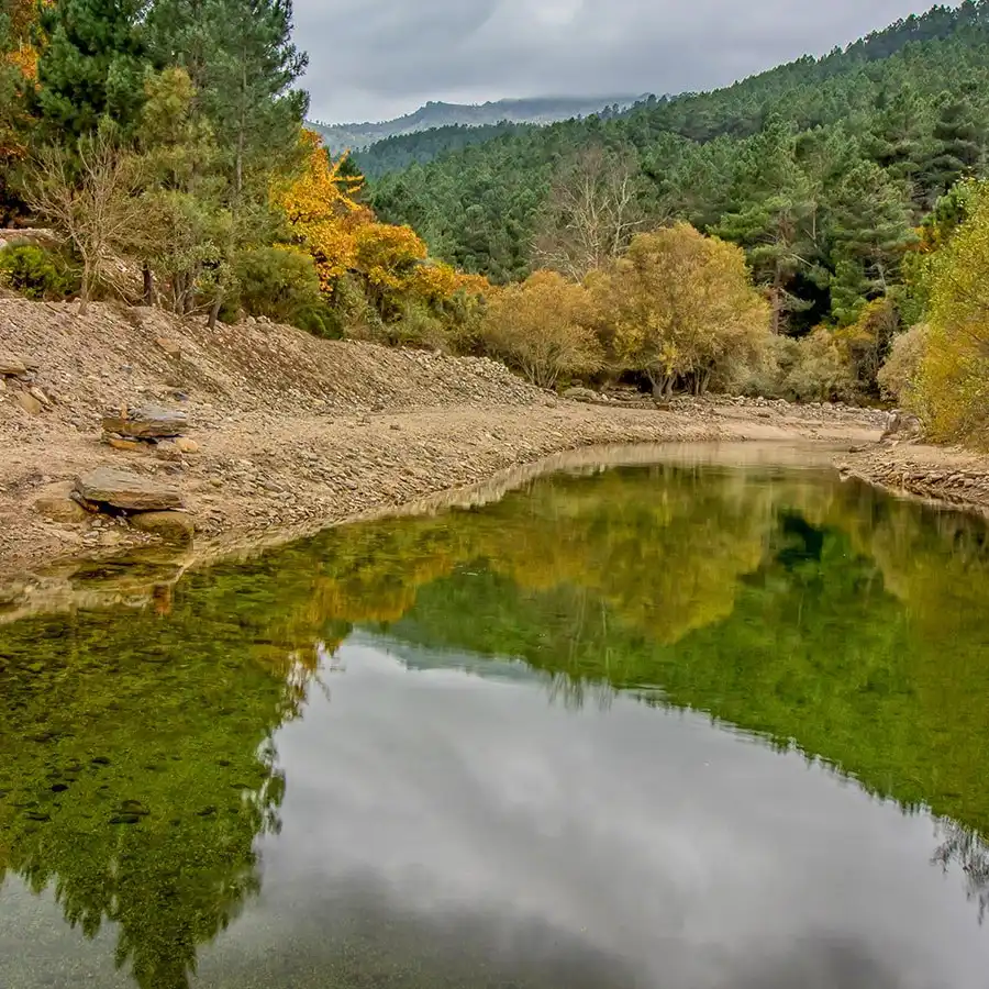 Un riachuelo apacible en el corazón de la Serra da Estrela, invita a la calma.