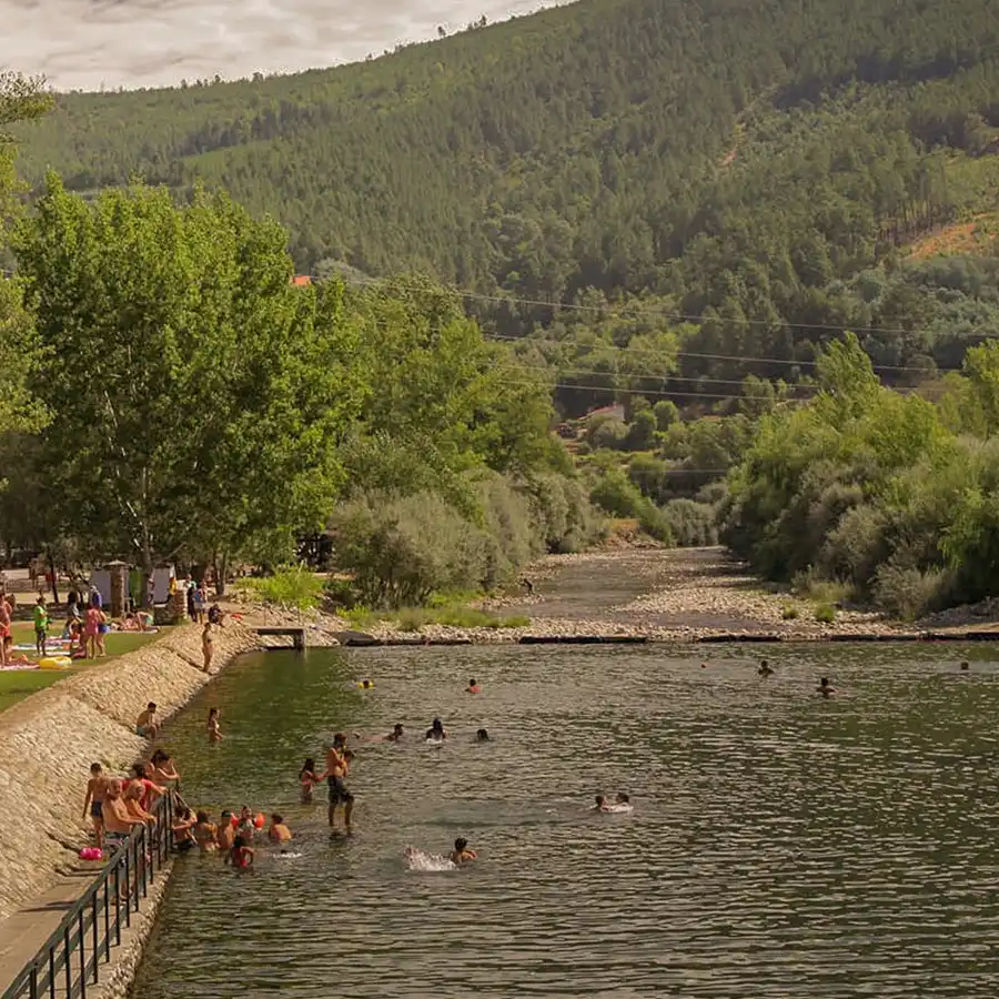 Valhelhas, Portugal, Nature, Beach, Swimming, Hiking, Tourism, Mountains, Serra da Estrela, Scenic, River Beach, Picnic Areas, Lifeguard Surveillance