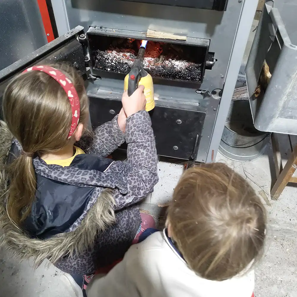 High efficiency wood burning