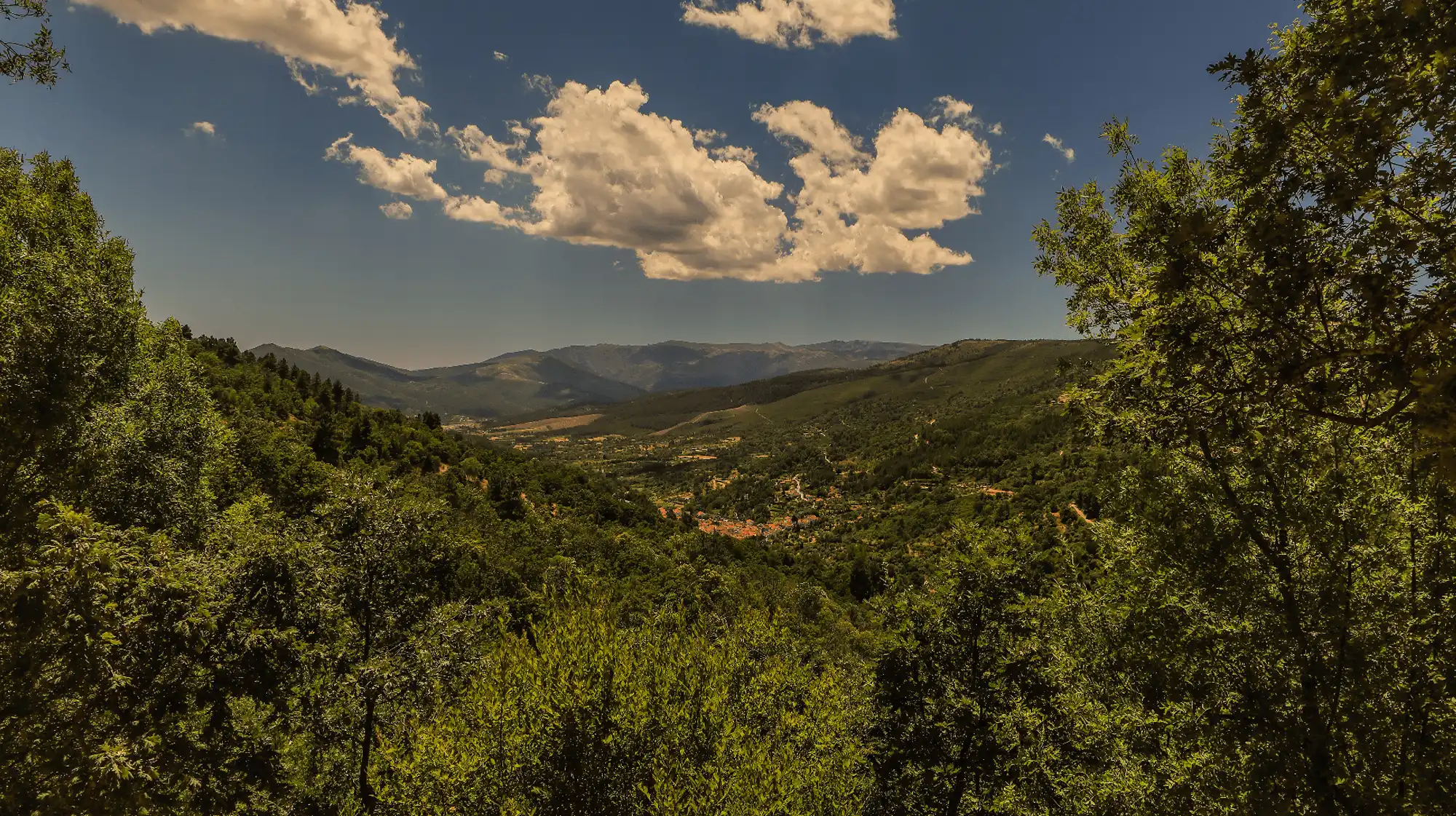 Famalicão da Serra highland village with granite houses and open landscapes