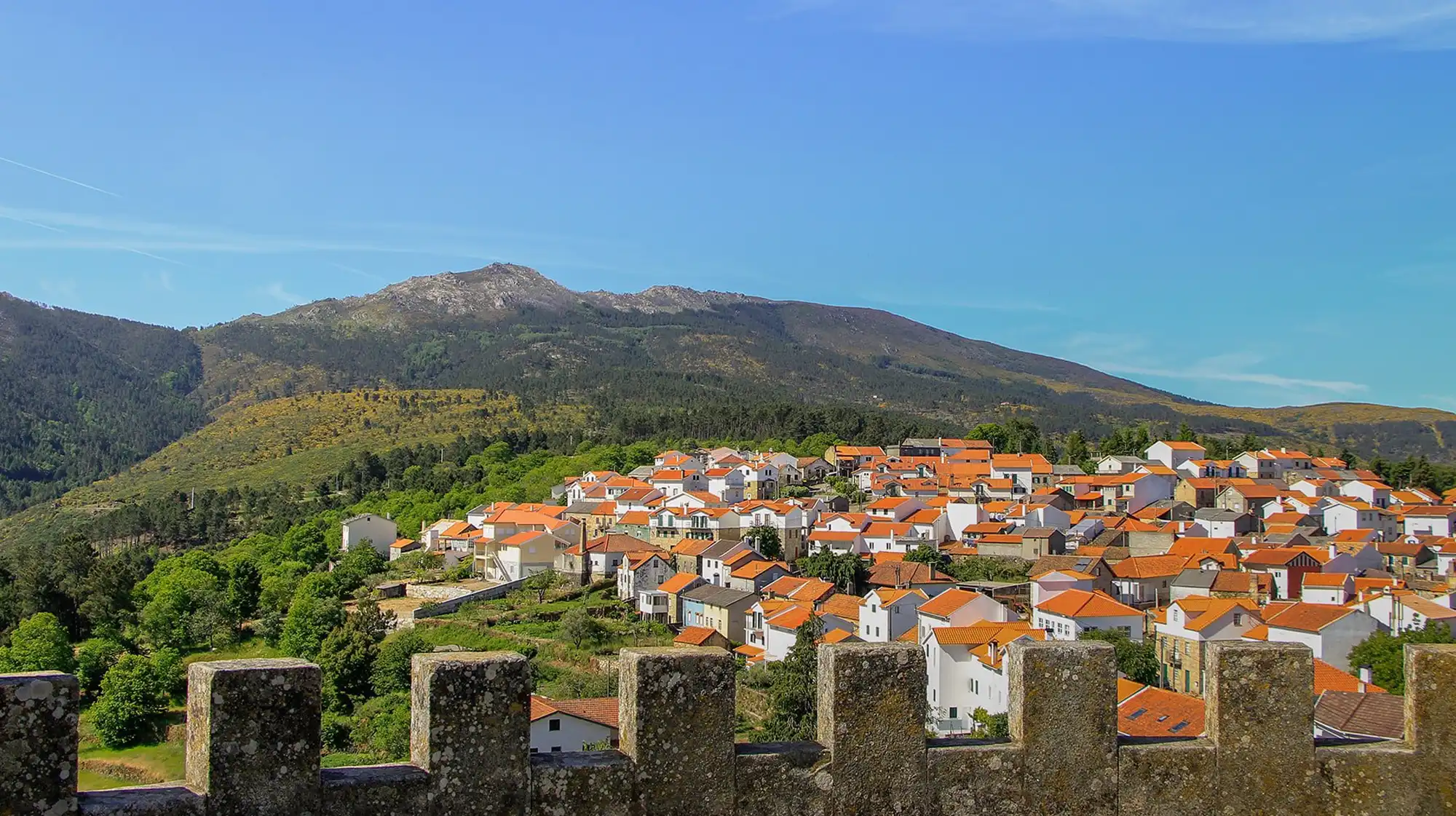 Folgosinho hilltop village with castle ruins and sweeping landscapes